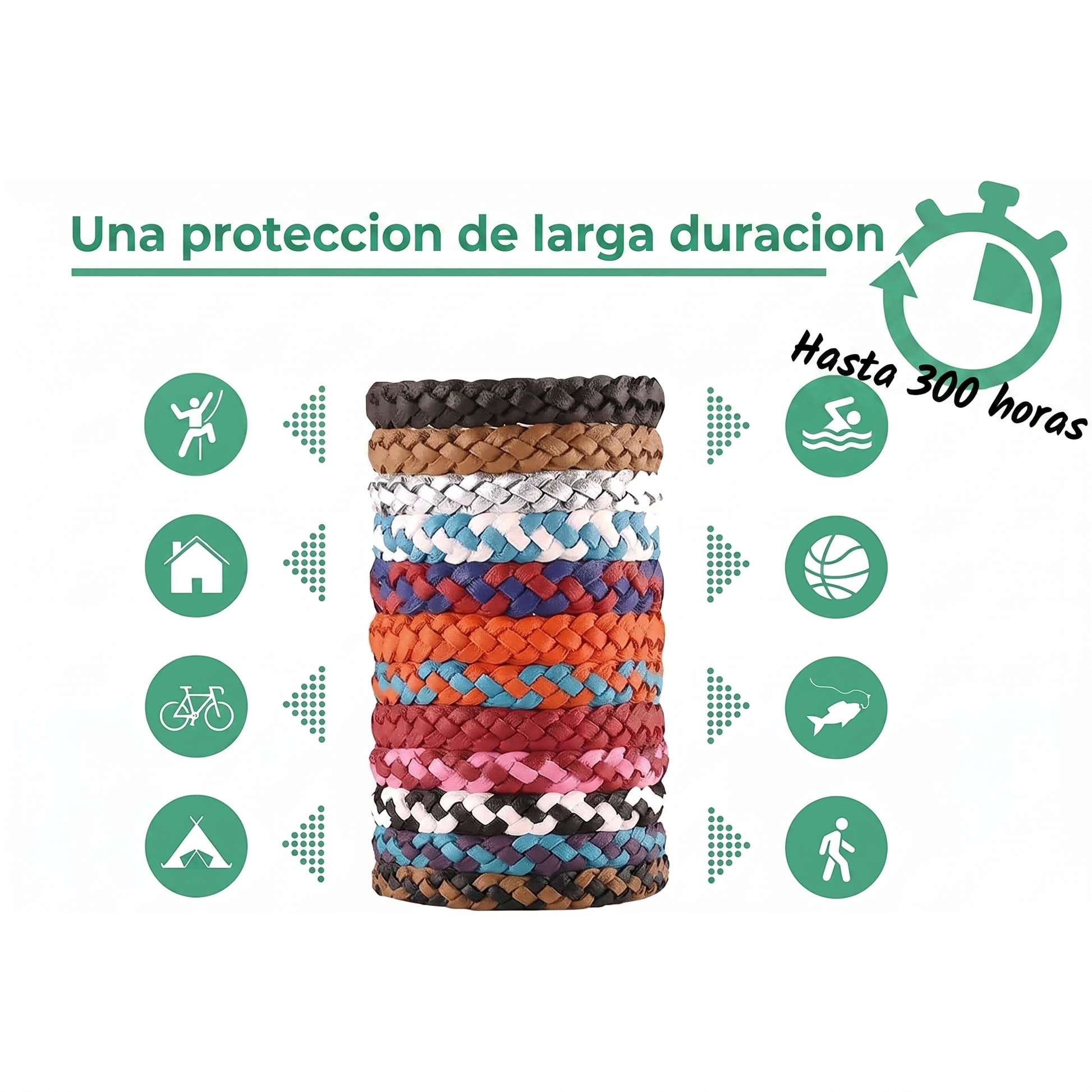Protección de larga duración hasta 300 horas — pulsera antimosquitos Cosiora