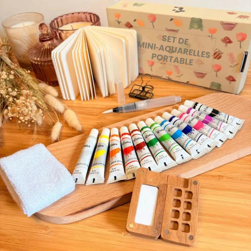 Set de Mini‑Aquarelles Portable