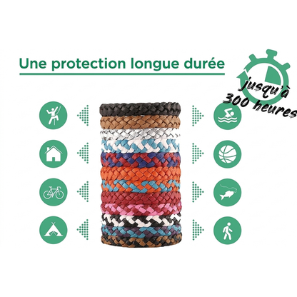 Bracelet anti-moustique Cosiora — protection longue durée jusqu'à 300 heures