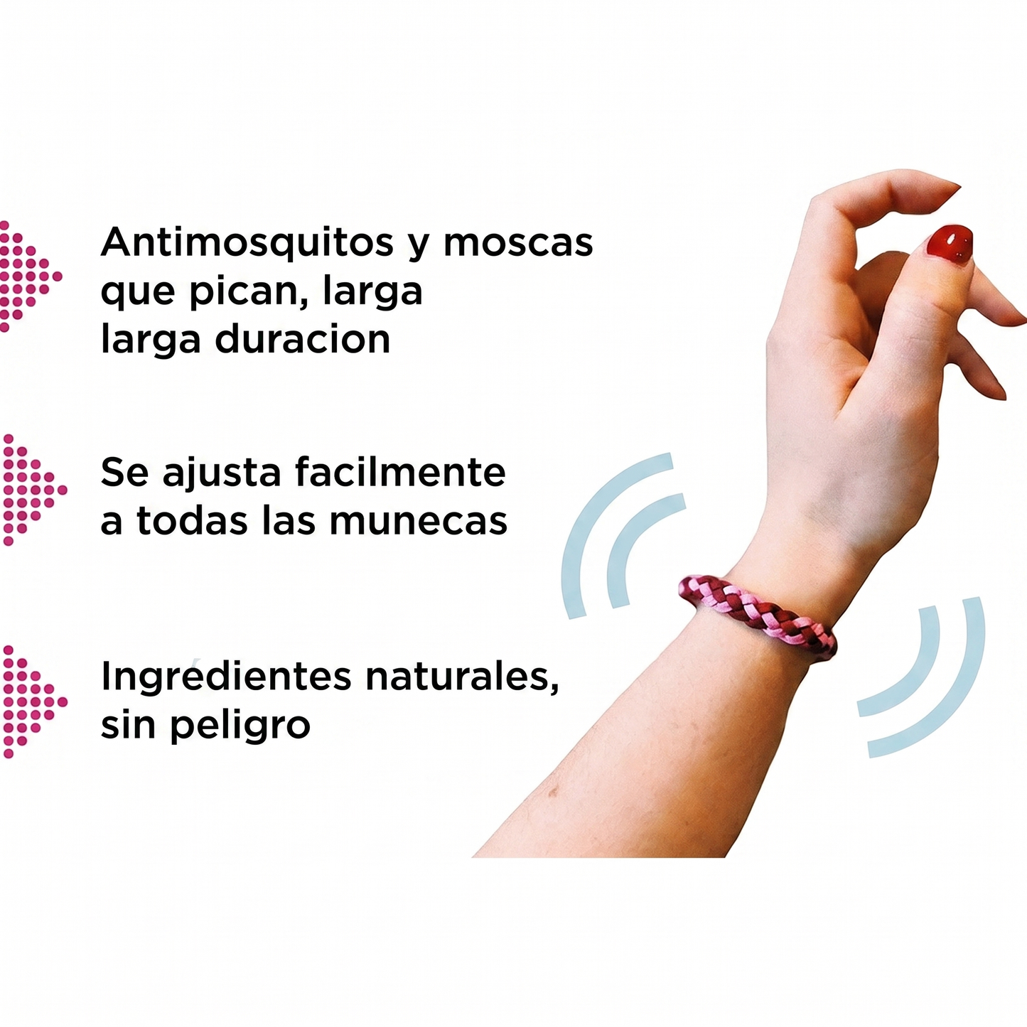 Antimosquitos, se ajusta a todas las muñecas, ingredientes naturales — Cosiora