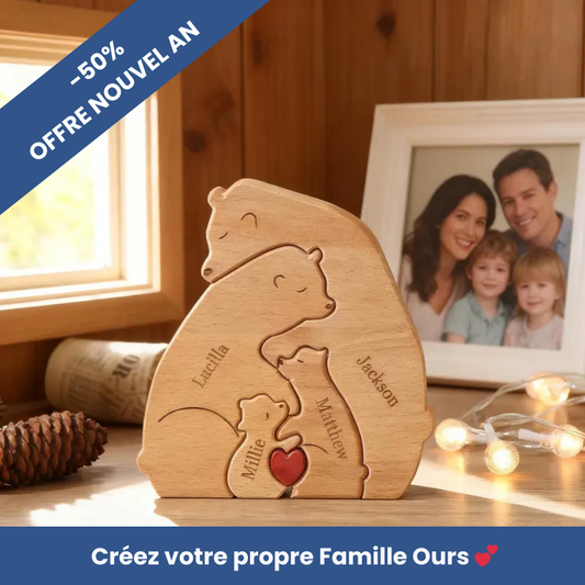 Notre Famille Ours - Cadeau parfait à personnaliser
