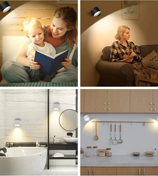 Applique Murale Sans Fil Rechargeable | Télécommande Incluse