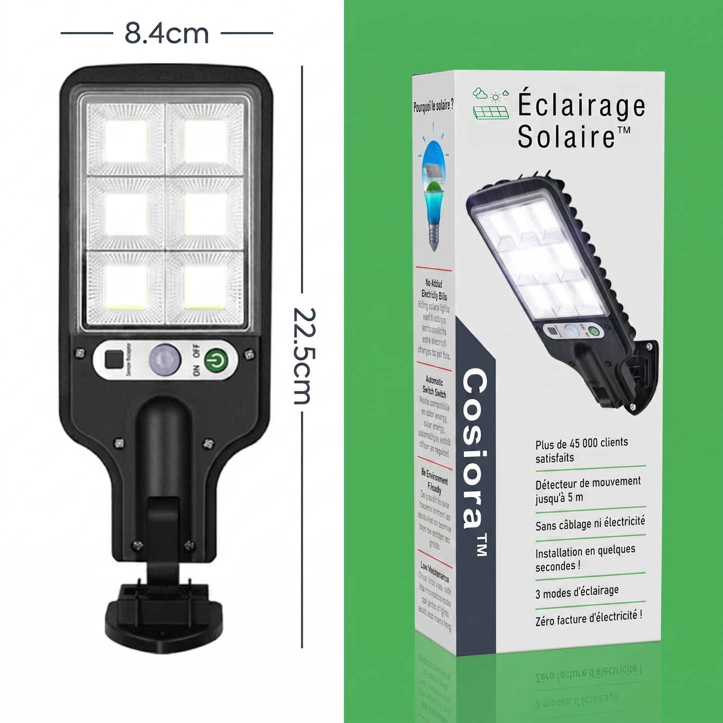 Lampe Solaire Extérieure Détecteur de Mouvement