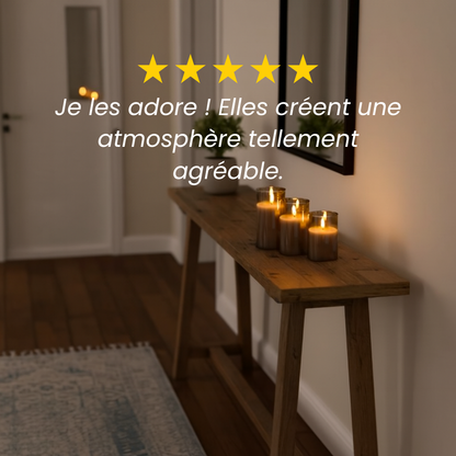 bougie led rechargeable avis 5 étoiles atmosphère chaleureuse