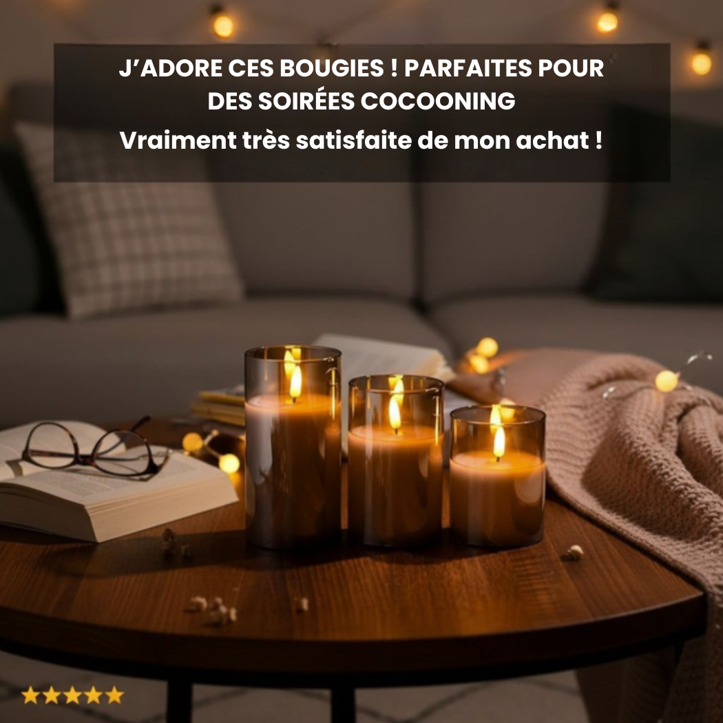 bougie led télécommande avis client soirée cocooning