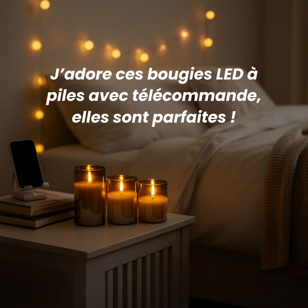 bougie led télécommande sans danger maison