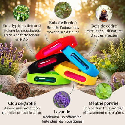 Bracelet Anti Moustique Efficace | 100% Naturel Rechargeable