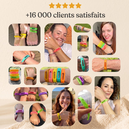 Bracelet Anti Moustique Efficace | 100% Naturel Rechargeable