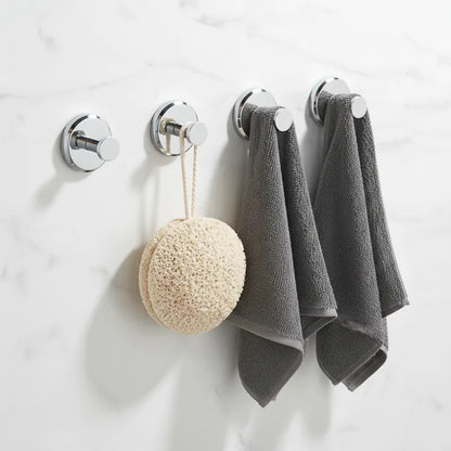 crochets muraux ventouse chrome salle de bain