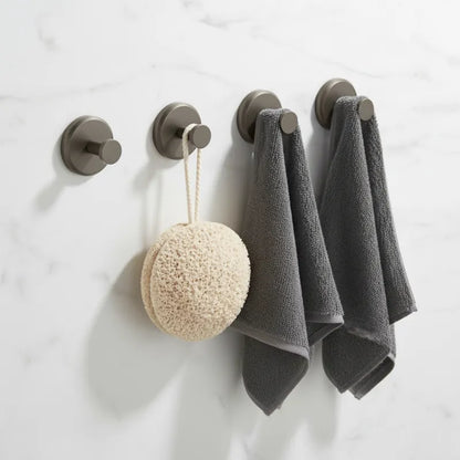 crochets muraux ventouse gris métallisé salle de bain