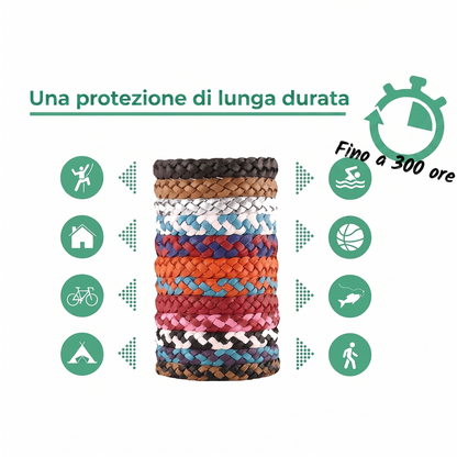 Protezione di lunga durata fino a 300 ore — braccialetto antizanzare Cosiora