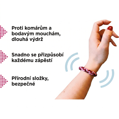 Proti komárům, přizpůsobí se každému zápěstí, přírodní složky — Cosiora