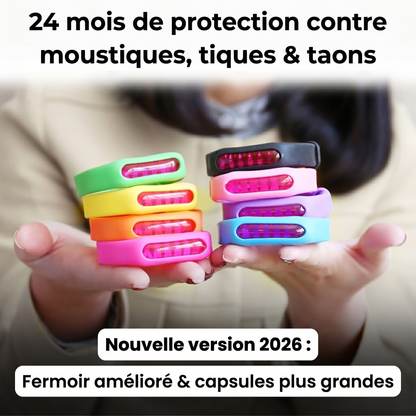 Bracelet Anti Moustique Efficace | 100% Naturel Rechargeable