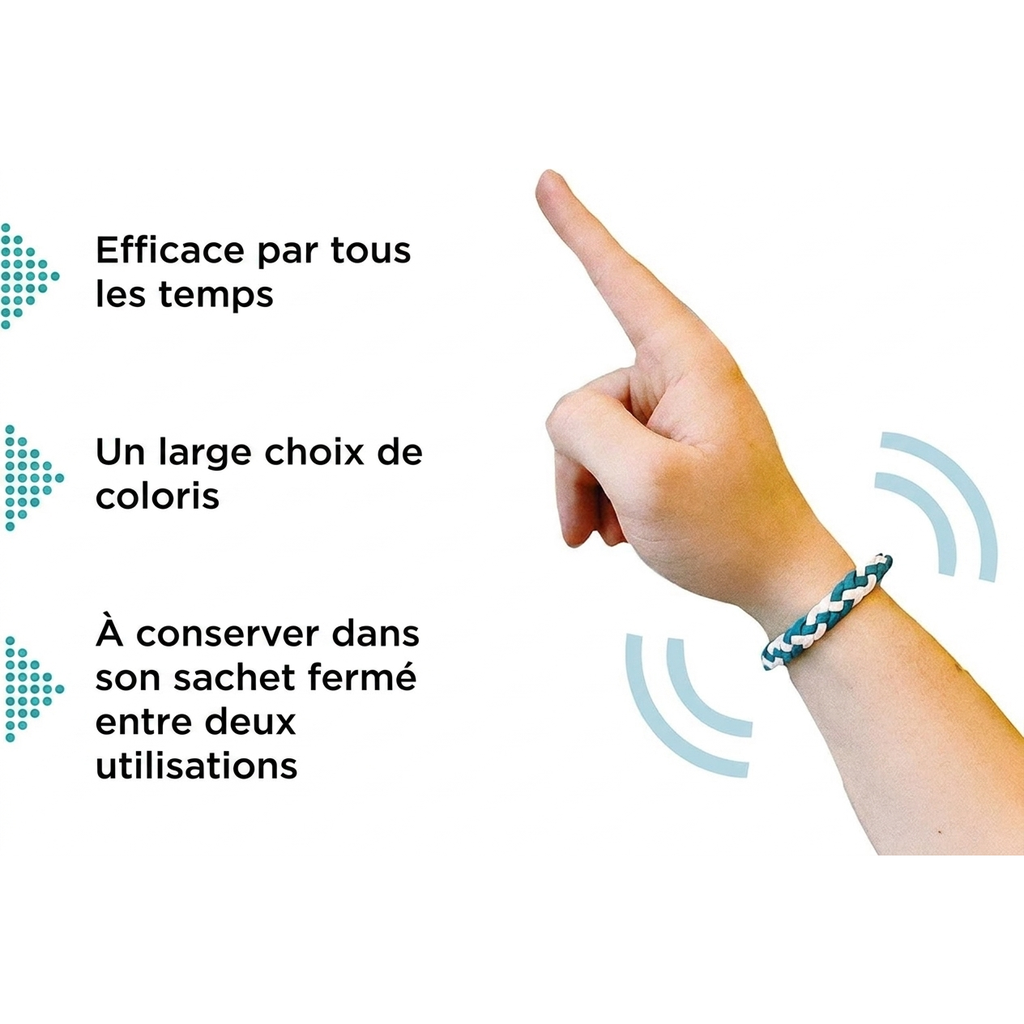 Bracelet anti-moustique Cosiora efficace par tous les temps — bénéfices