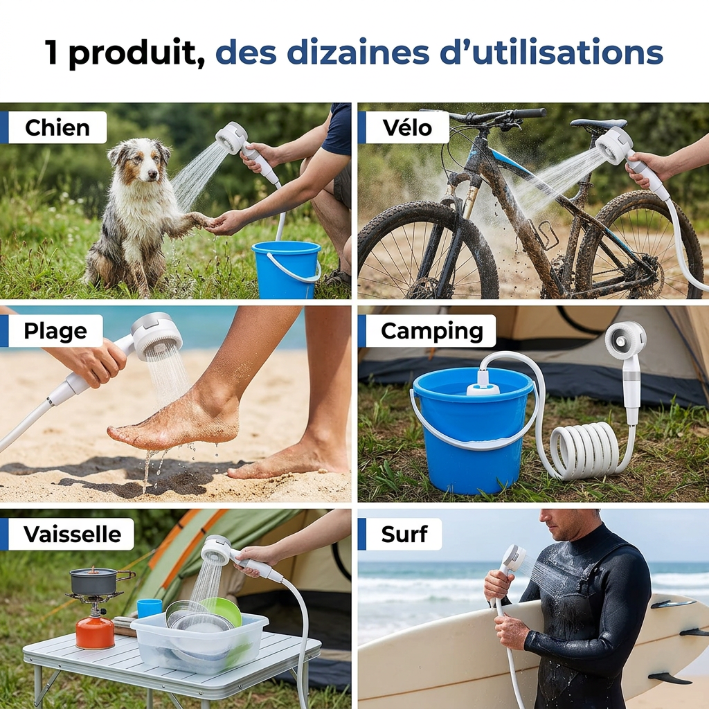 Pompe à Eau Portable : Kit avec Tuyau & Embouts