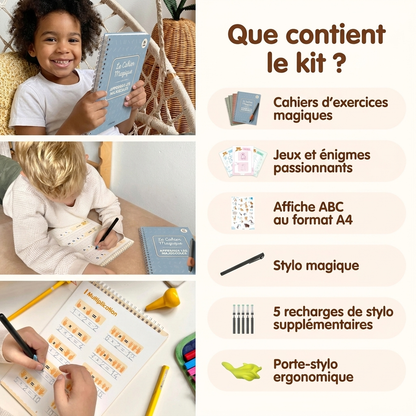 Cahier Magique Réutilisable — Apprendre à Écrire Sans Stress