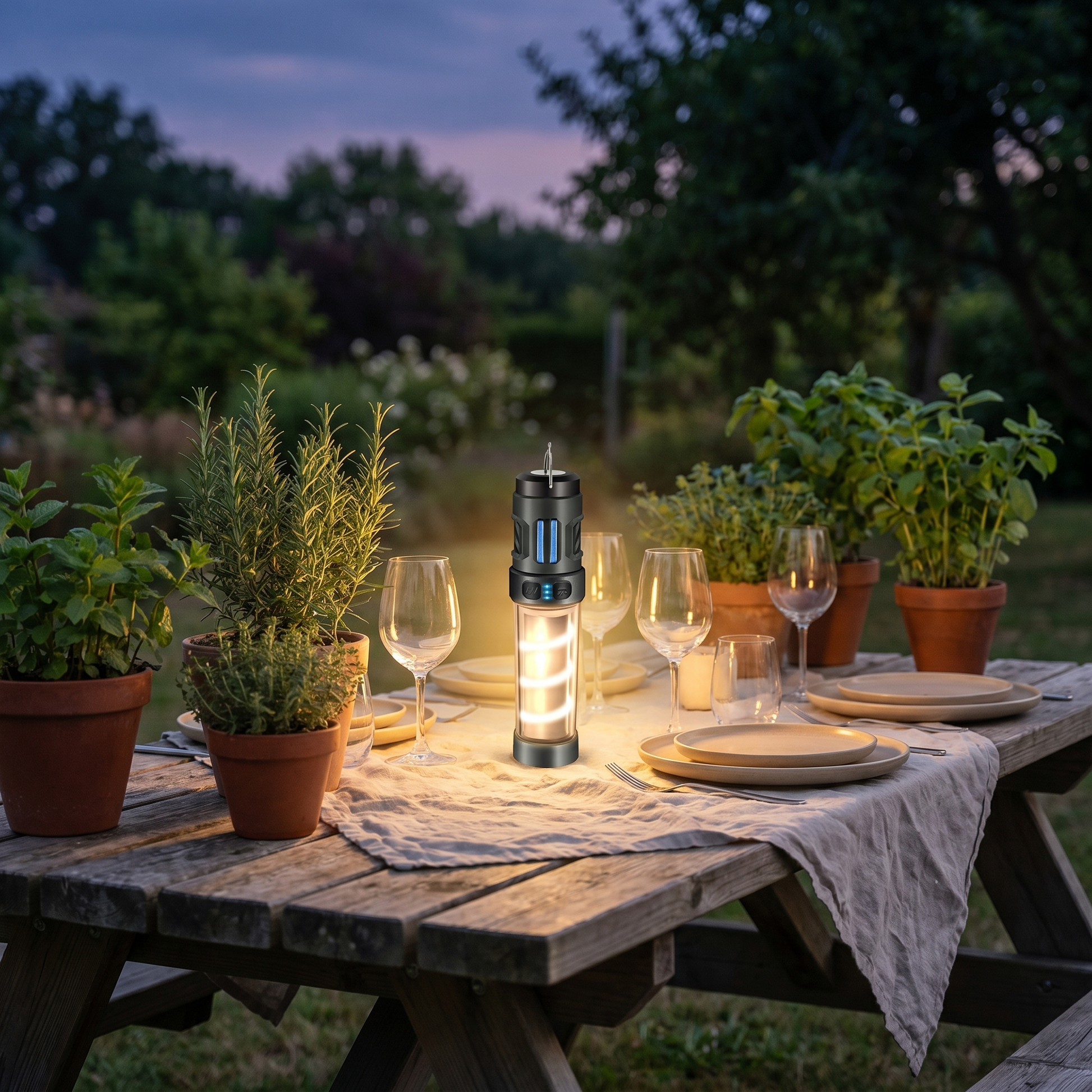 lampe anti moustique camping jardin soirée extérieur