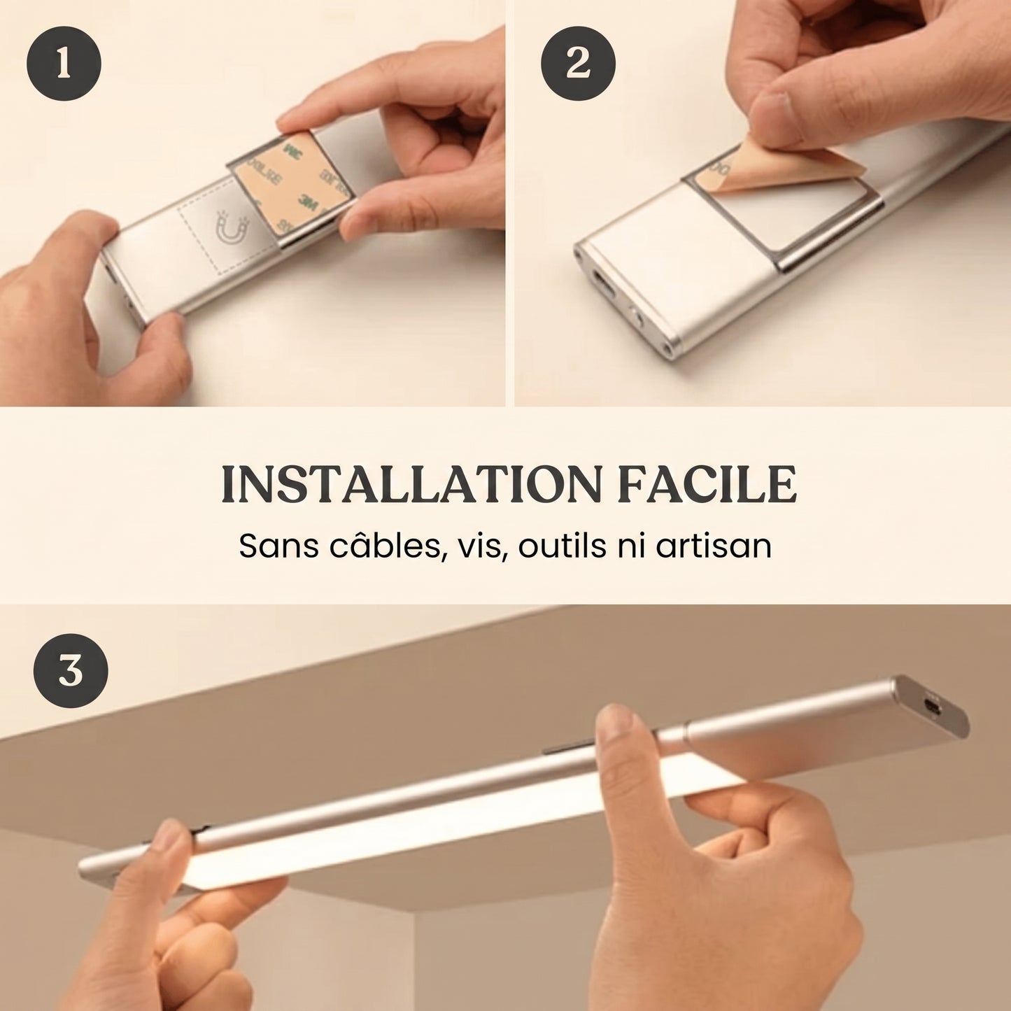 lampe led installation facile sans perçage