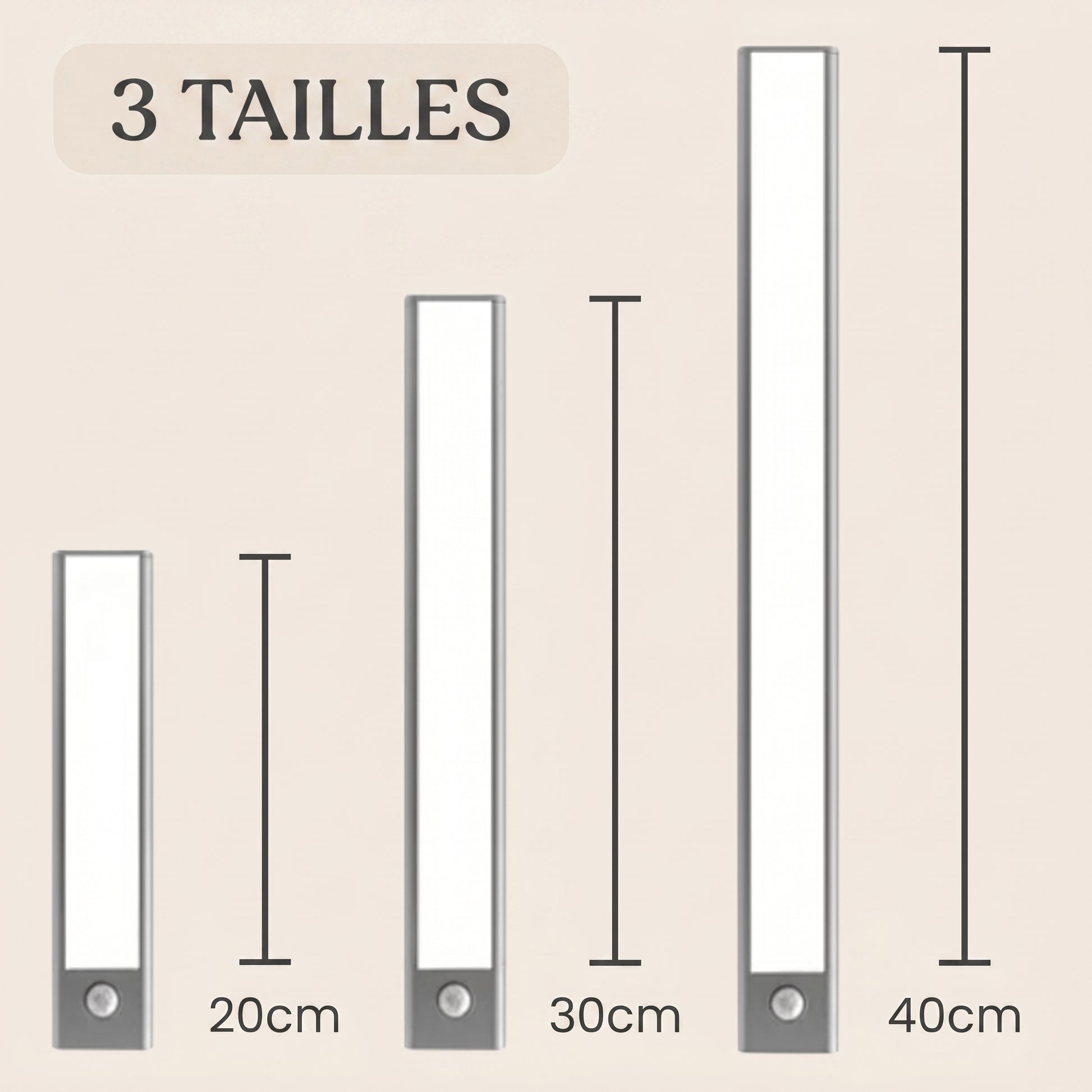 lampe led intelligente 3 tailles 20cm 30cm 40cm