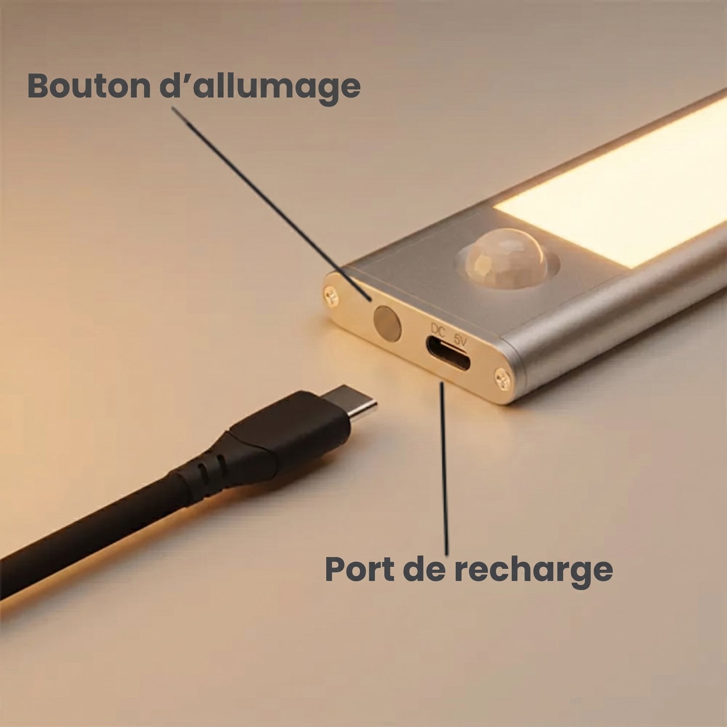 lampe led rechargeable port usb-c