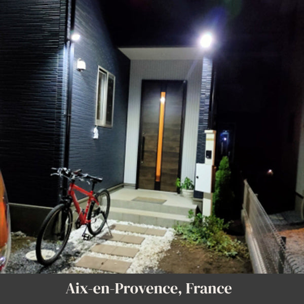 lampe solaire extérieure détecteur mouvement installée Aix-en-Provence