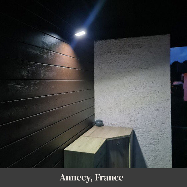 lampe solaire extérieure détecteur mouvement installée Annecy