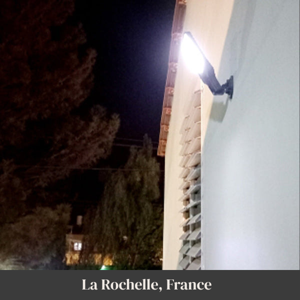 lampe solaire extérieure détecteur mouvement installée La Rochelle